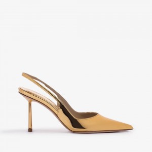 Le Silla BELLA SLINGBACK 80 mm Oro Metal | IT_LS36388