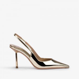 Le Silla BELLA SLINGBACK 80 mm Platino Metal | IT_LS28915