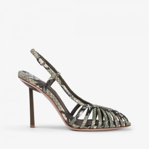 Le Silla CAGE SLINGBACK 100 mm Verdi | IT_LS43805