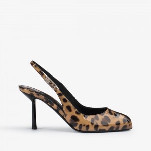 Le Silla CLIVAGE SLINGBACK 80 mm Leopardate | IT_LS23629