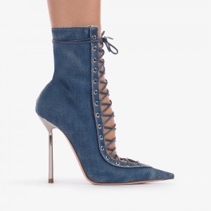 Le Silla COLETTE ANKLE BOOT 120 mm Blu | IT_LS43319