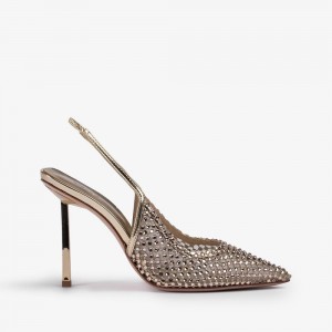 Le Silla GILDA SLINGBACK 100 mm Platino | IT_LS94096