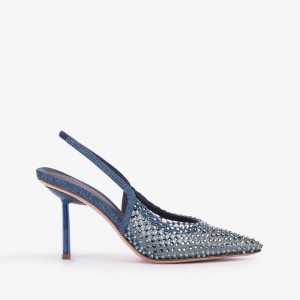 Le Silla GILDA SLINGBACK 80 mm Blu | IT_LS14064