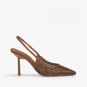 Le Silla GILDA SLINGBACK 80 mm Marroni | IT_LS17440