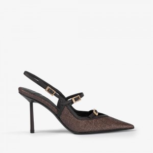 Le Silla MORGANA SLINGBACK 80 mm Cioccolato Scuro Marroni | IT_LS27063