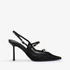 Le Silla MORGANA SLINGBACK 80 mm Nere | IT_LS41198