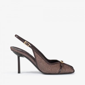 Le Silla VITTORIA SLINGBACK 95 mm Cioccolato Scuro Marroni | IT_LS59098