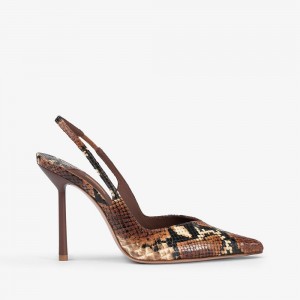 Le Silla VIVIENNE SLINGBACK 100 mm Marroni | IT_LS71346