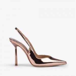 Le Silla VIVIENNE SLINGBACK 100 mm Rosa Oro Metal | IT_LS67344