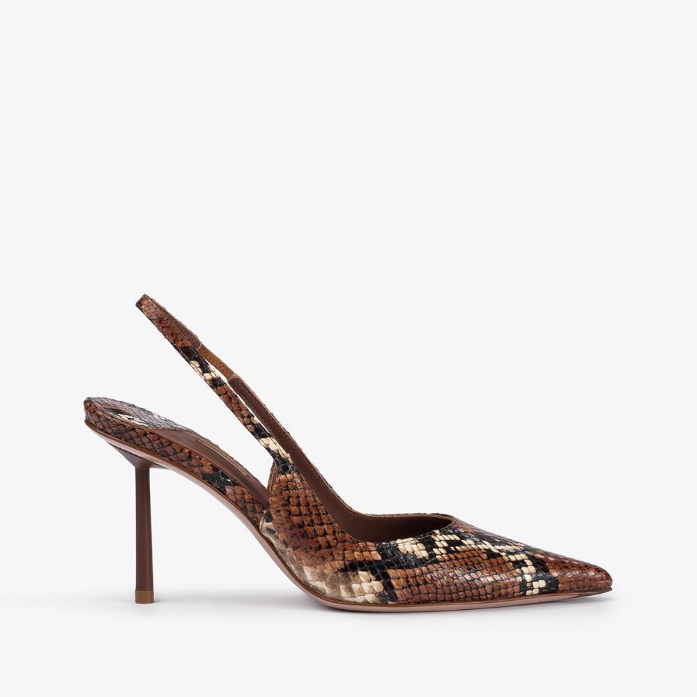 Le Silla BELLA SLINGBACK 80 mm Marroni | IT_LS21488