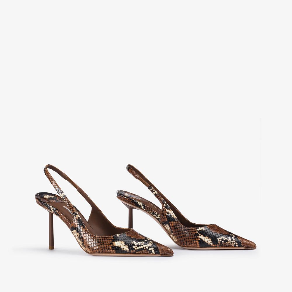 Le Silla BELLA SLINGBACK 80 mm Marroni | IT_LS63978