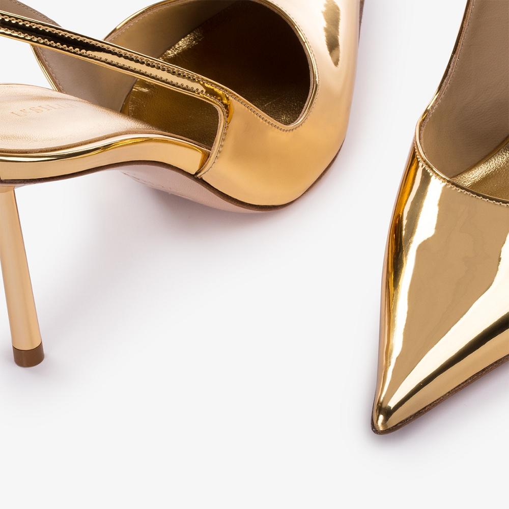 Le Silla BELLA SLINGBACK 80 mm Oro Metal | IT_LS36388