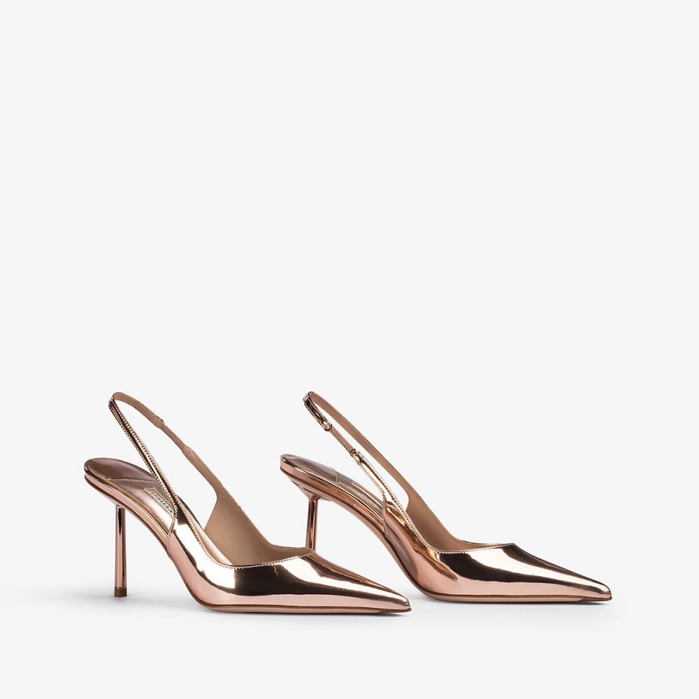 Le Silla BELLA SLINGBACK 80 mm Rosa Oro Metal | IT_LS15567