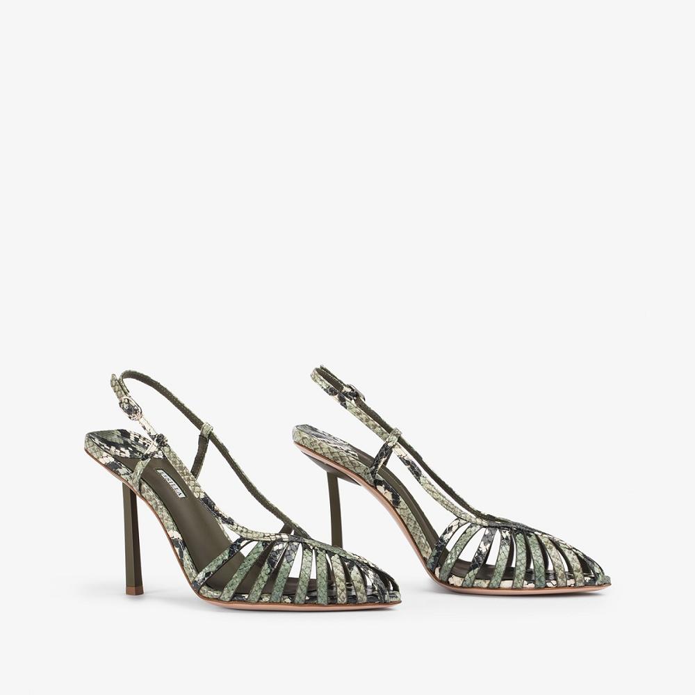 Le Silla CAGE SLINGBACK 100 mm Verdi | IT_LS60789