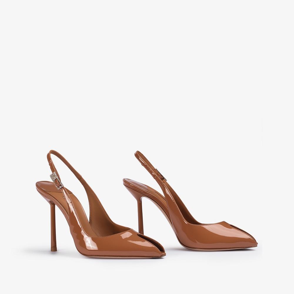 Le Silla CLIVAGE SLINGBACK 100 mm Marroni | IT_LS51770