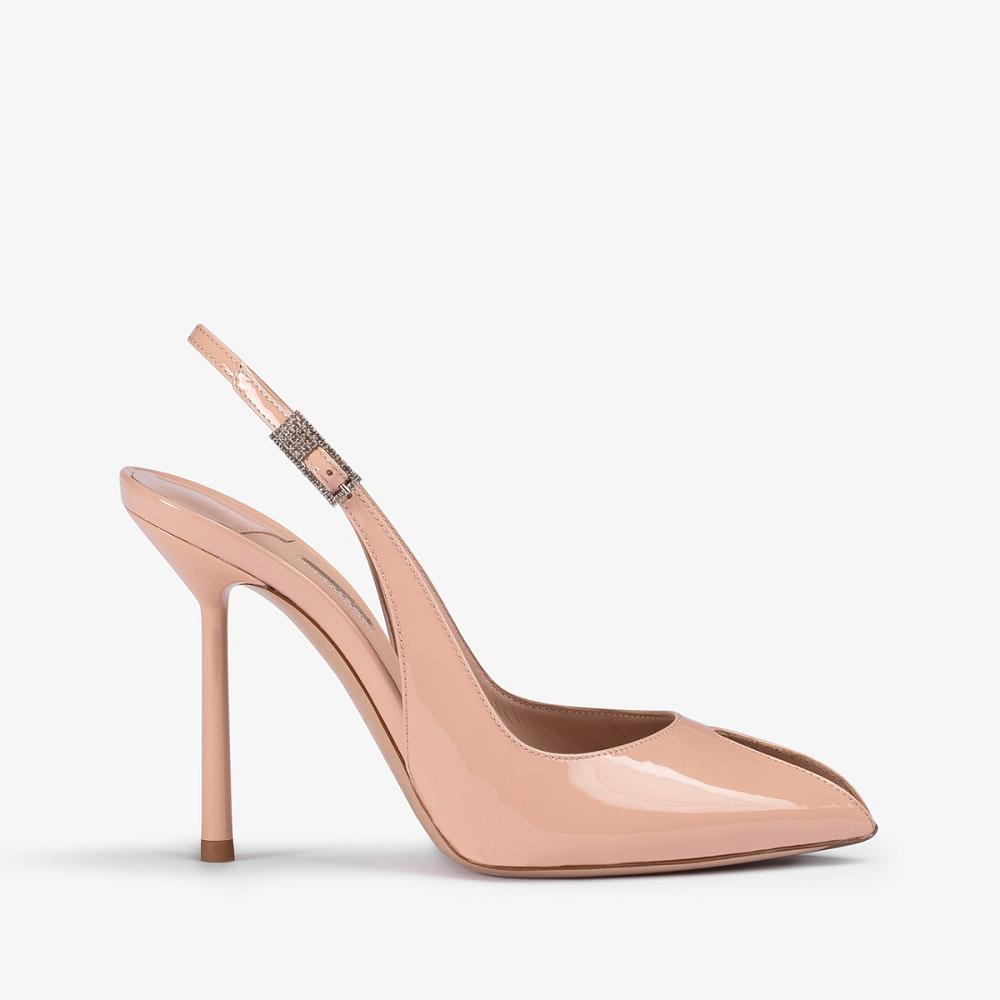 Le Silla CLIVAGE SLINGBACK 100 mm Tanno Beige | IT_LS78925