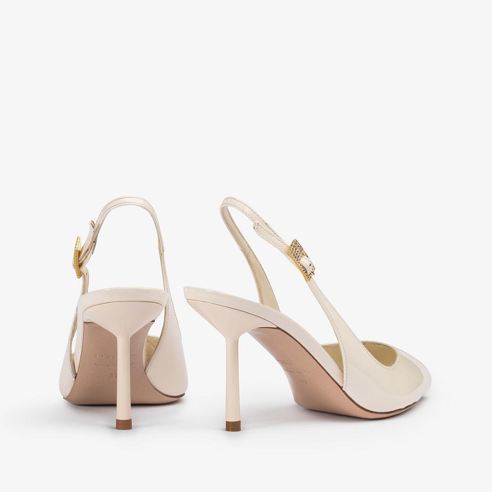 Le Silla CLIVAGE SLINGBACK 80 mm Bianche | IT_LS89584