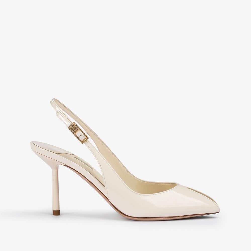 Le Silla CLIVAGE SLINGBACK 80 mm Bianche | IT_LS89584