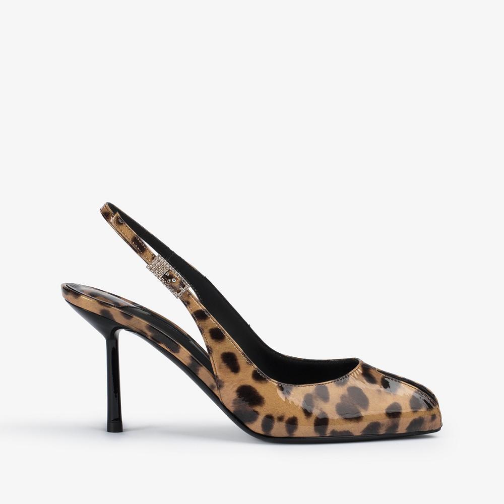 Le Silla CLIVAGE SLINGBACK 80 mm Leopardate | IT_LS23629