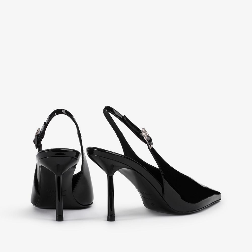 Le Silla CLIVAGE SLINGBACK 80 mm Nere | IT_LS55837