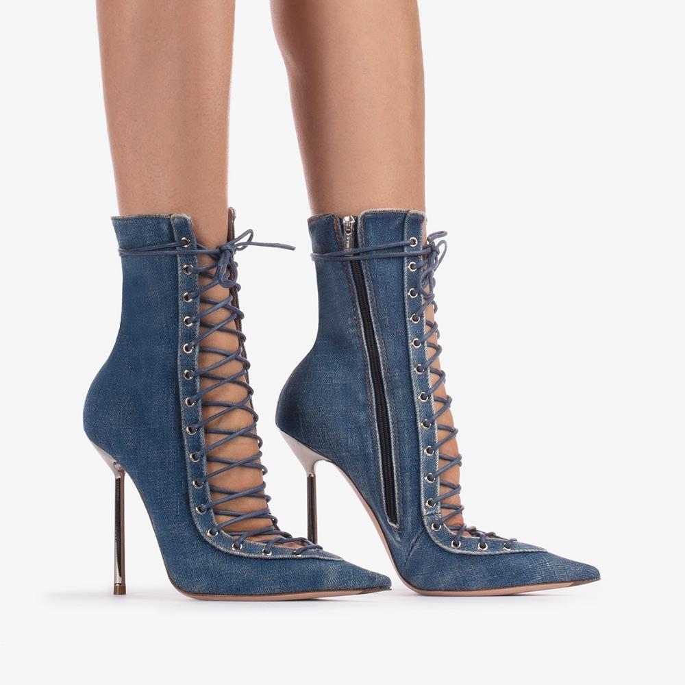 Le Silla COLETTE ANKLE BOOT 120 mm Blu | IT_LS43319