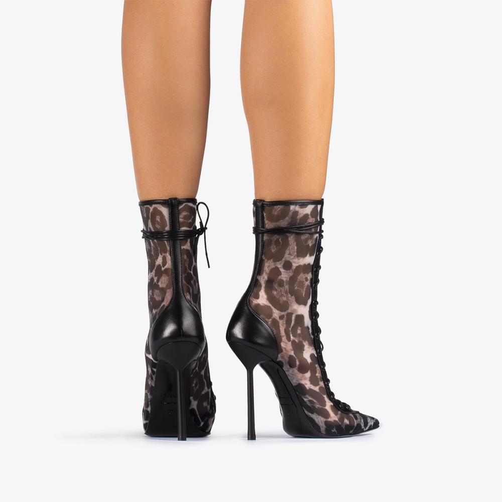 Le Silla COLETTE ANKLE BOOT 120 mm Nere Leopardate | IT_LS64123