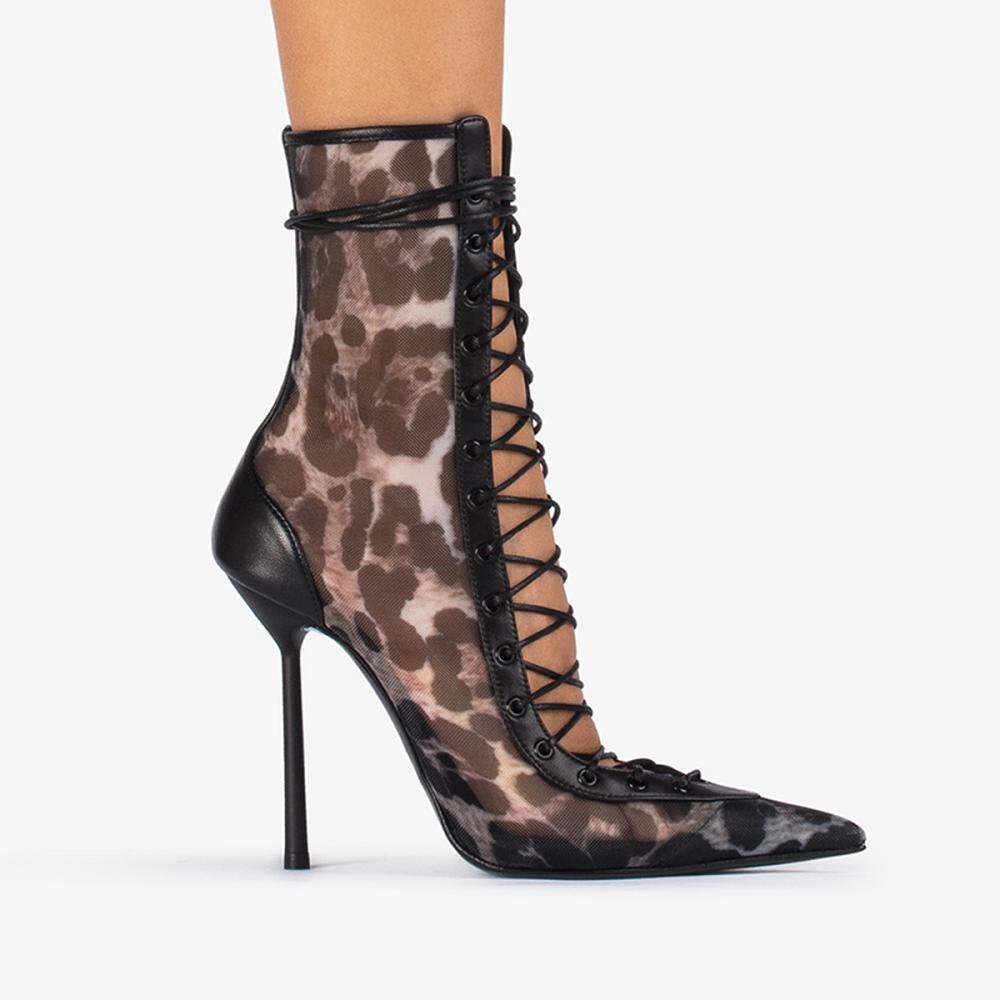 Le Silla COLETTE ANKLE BOOT 120 mm Nere Leopardate | IT_LS64123