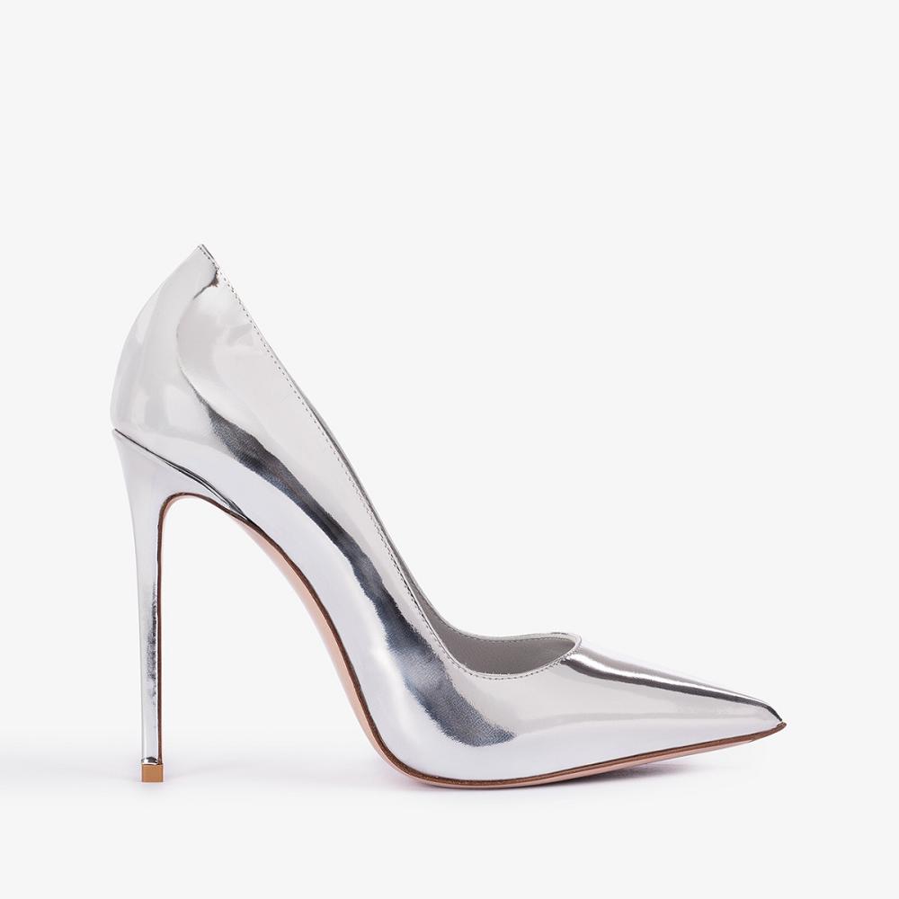 Le Silla EVA PUMP 120 mm Argento Metal | IT_LS43259