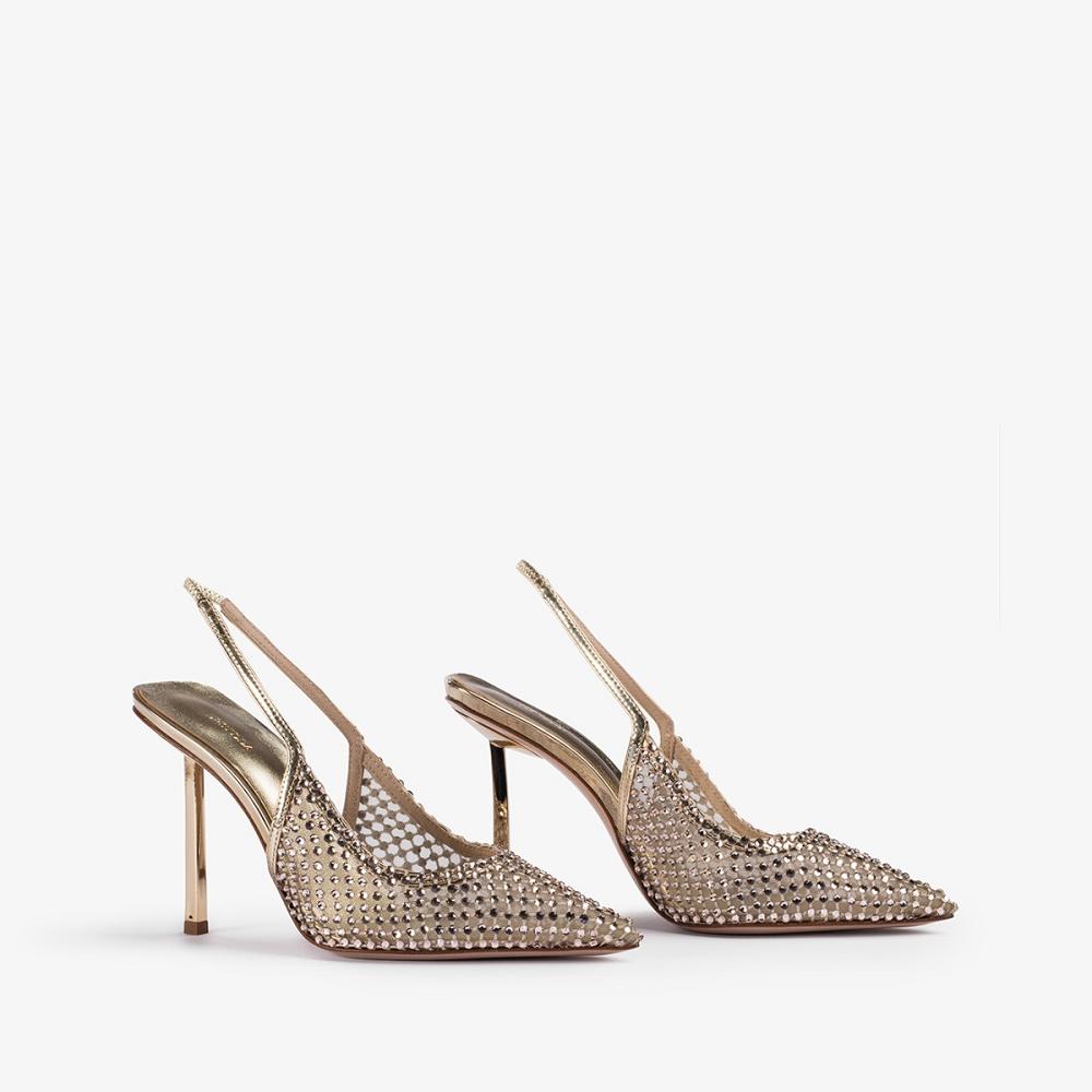 Le Silla GILDA SLINGBACK 100 mm Platino | IT_LS48935