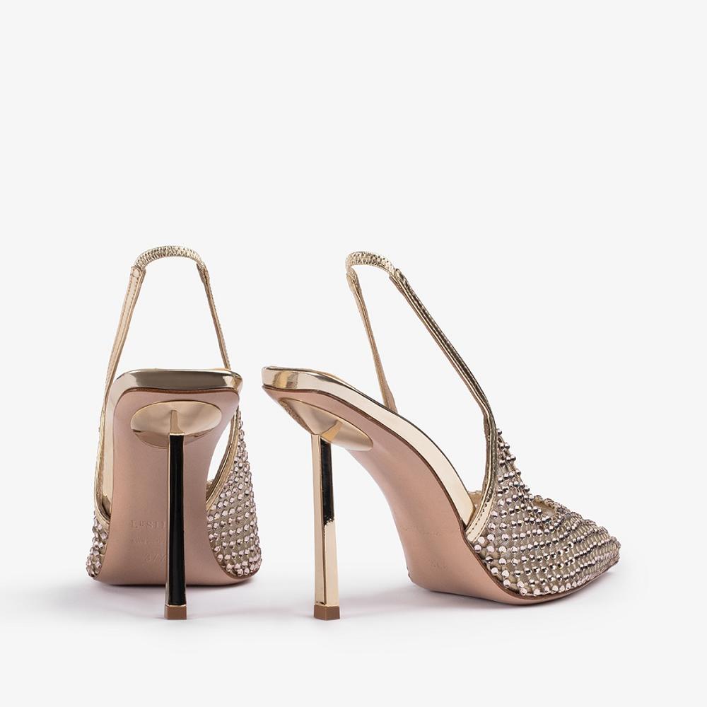 Le Silla GILDA SLINGBACK 100 mm Platino | IT_LS48935