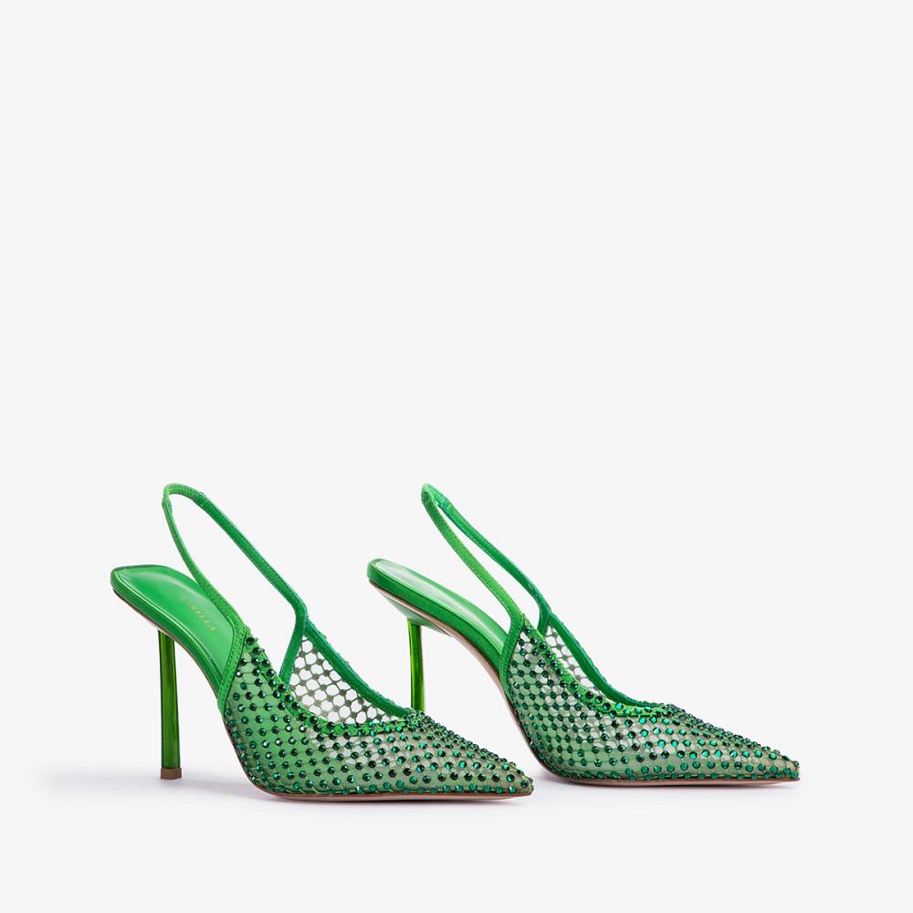 Le Silla GILDA SLINGBACK 100 mm Verde Acqua Verdi | IT_LS49593