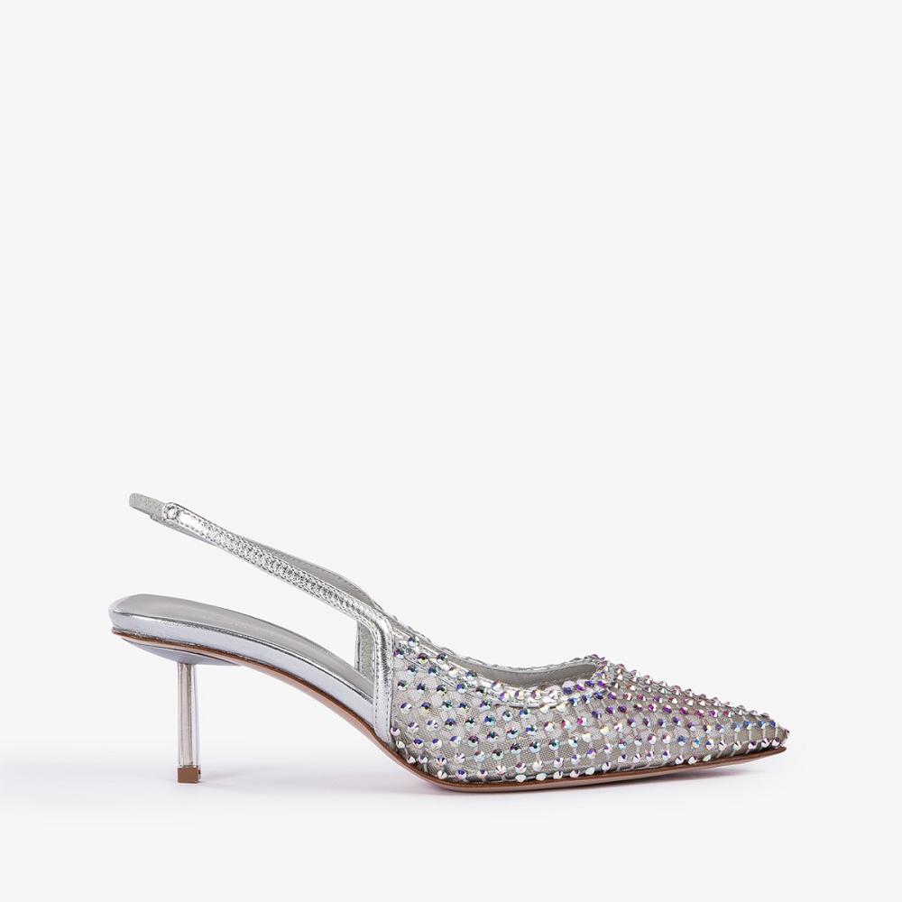 Le Silla GILDA SLINGBACK 60 mm Argento | IT_LS25608