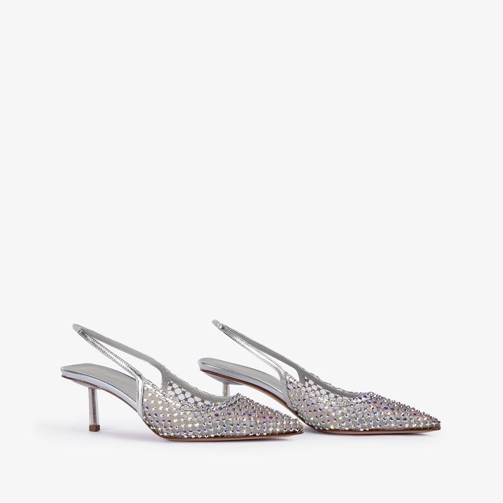 Le Silla GILDA SLINGBACK 60 mm Argento | IT_LS14803