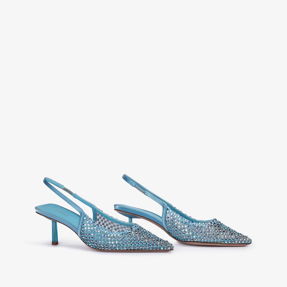 Le Silla GILDA SLINGBACK 60 mm Blu Blu | IT_LS94476