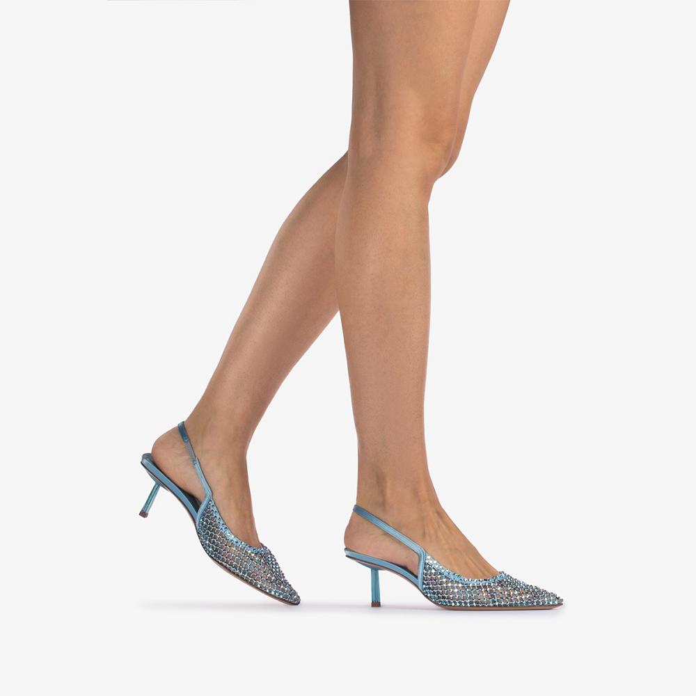 Le Silla GILDA SLINGBACK 60 mm Blu Blu | IT_LS94476