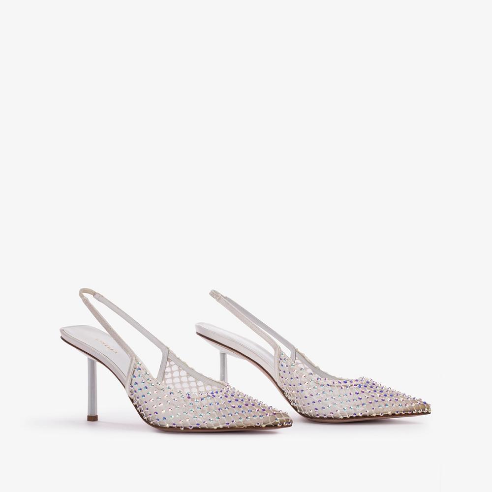 Le Silla GILDA SLINGBACK 80 mm Bianche | IT_LS84944