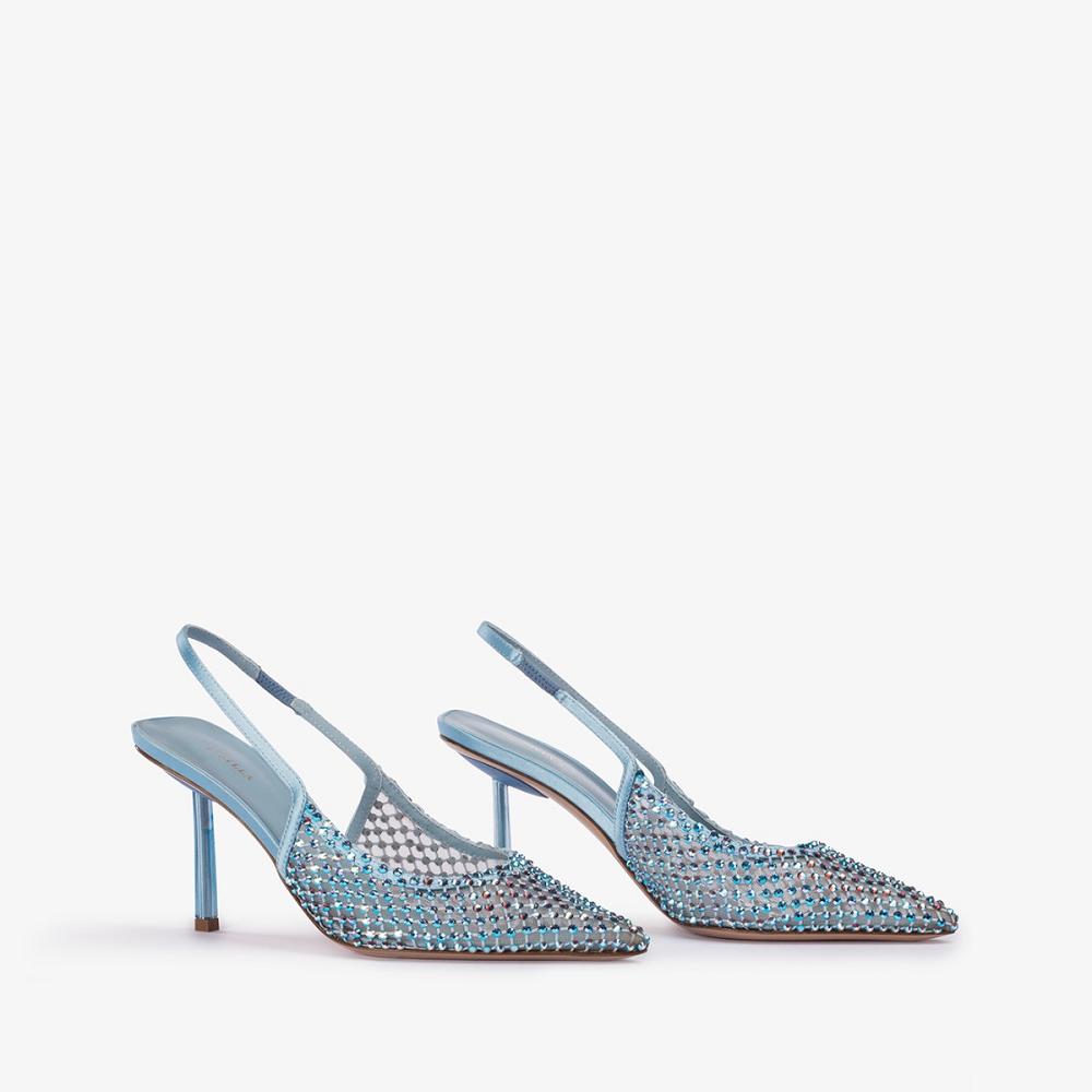 Le Silla GILDA SLINGBACK 80 mm Blu Blu | IT_LS63247