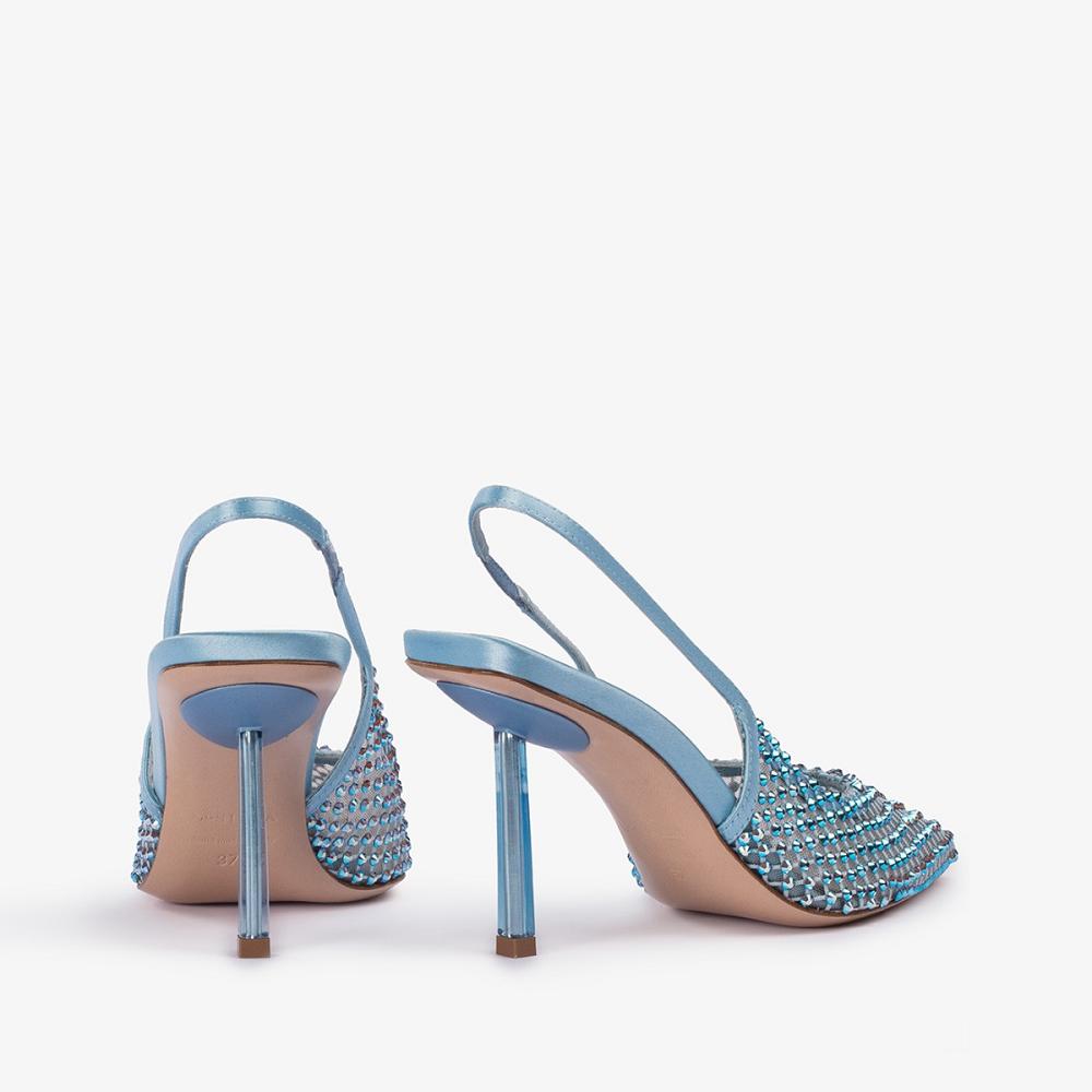 Le Silla GILDA SLINGBACK 80 mm Blu Blu | IT_LS63247