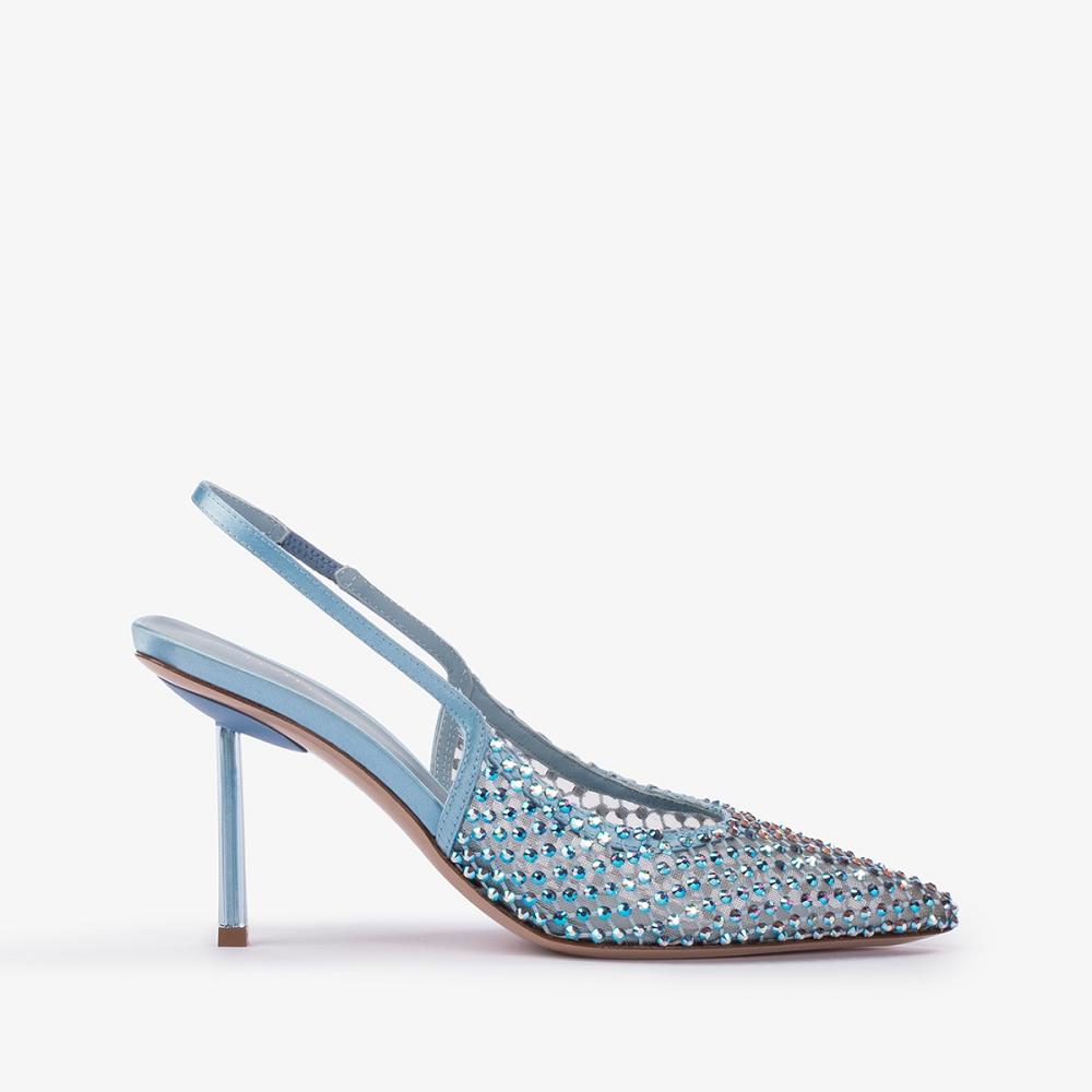 Le Silla GILDA SLINGBACK 80 mm Blu Blu | IT_LS63247