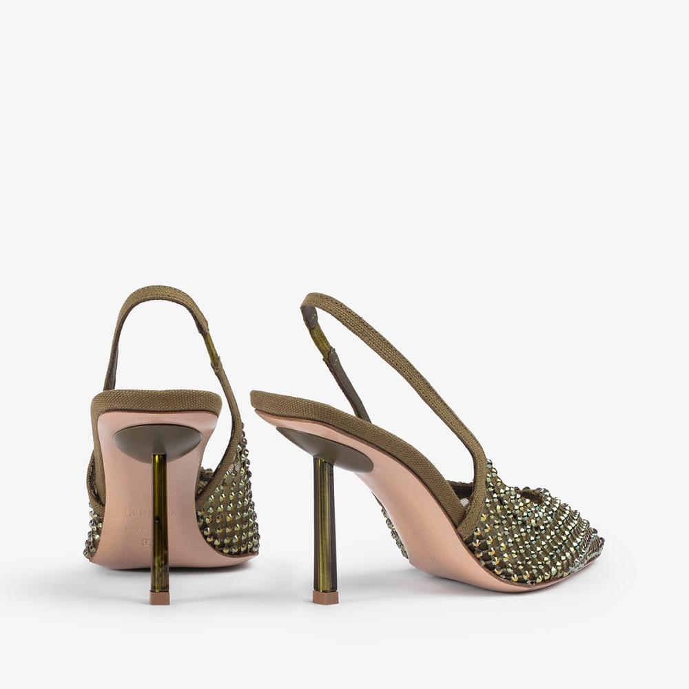 Le Silla GILDA SLINGBACK 80 mm Verdi | IT_LS45893