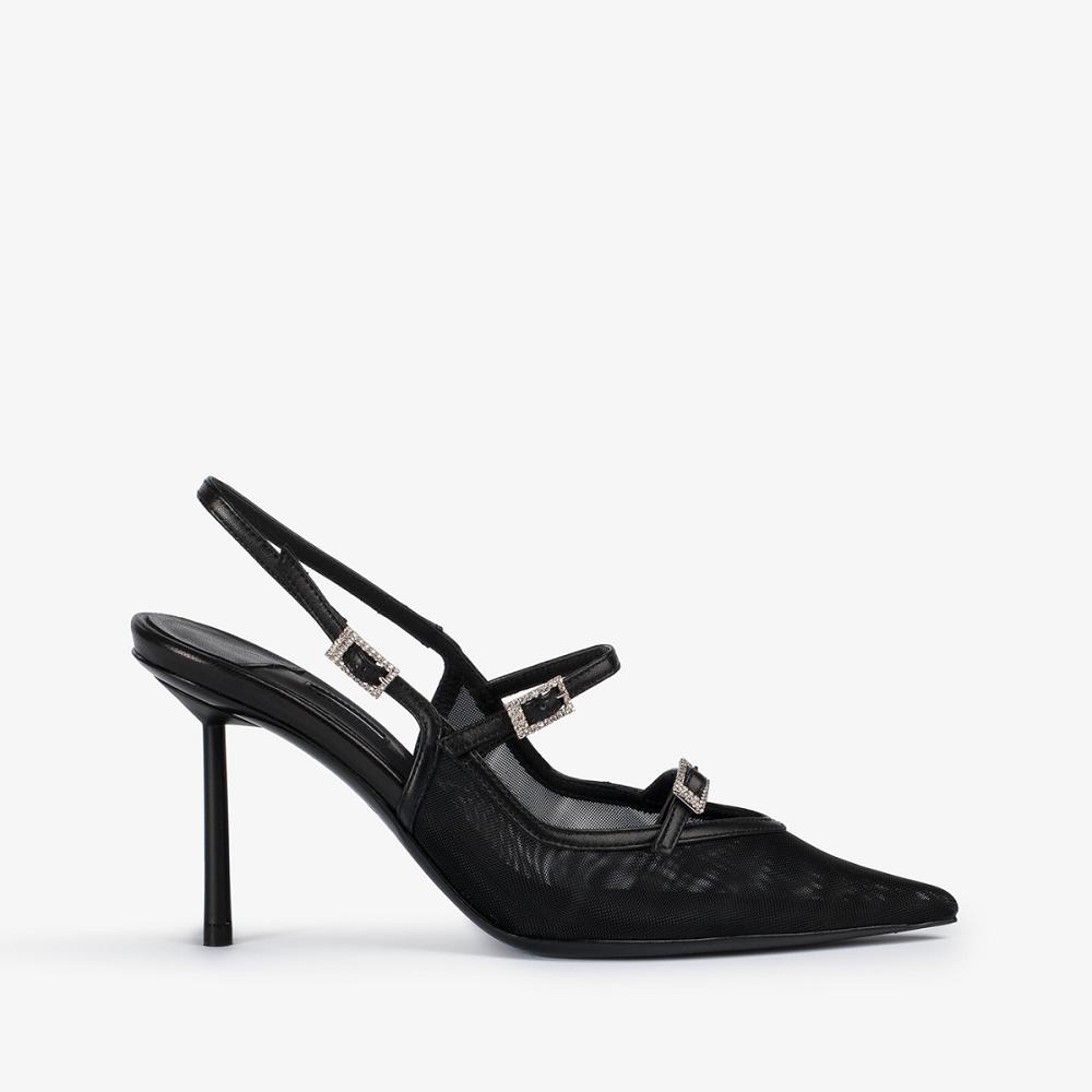 Le Silla MORGANA SLINGBACK 80 mm Nere | IT_LS78434