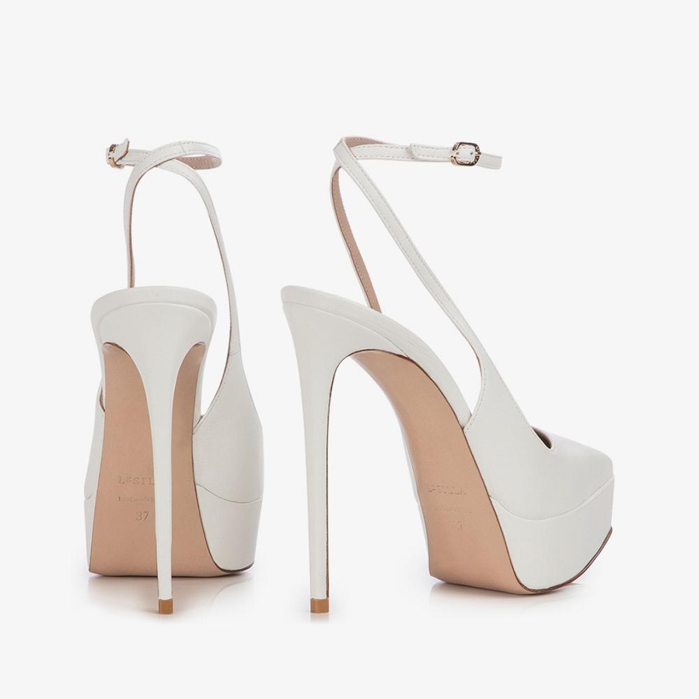 Le Silla UMA SLINGBACK 140 mm Bianche | IT_LS17637