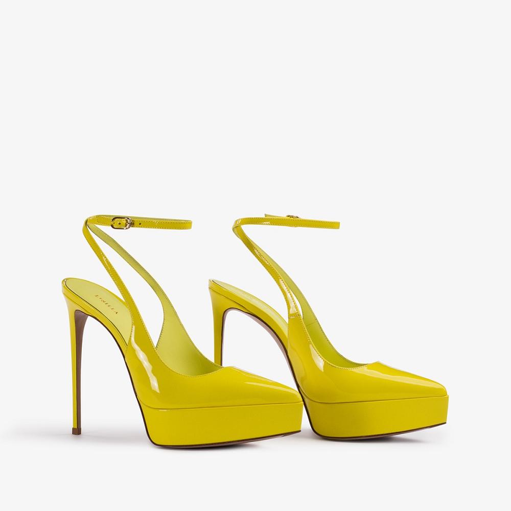 Le Silla UMA SLINGBACK 140 mm Gialle | IT_LS95281