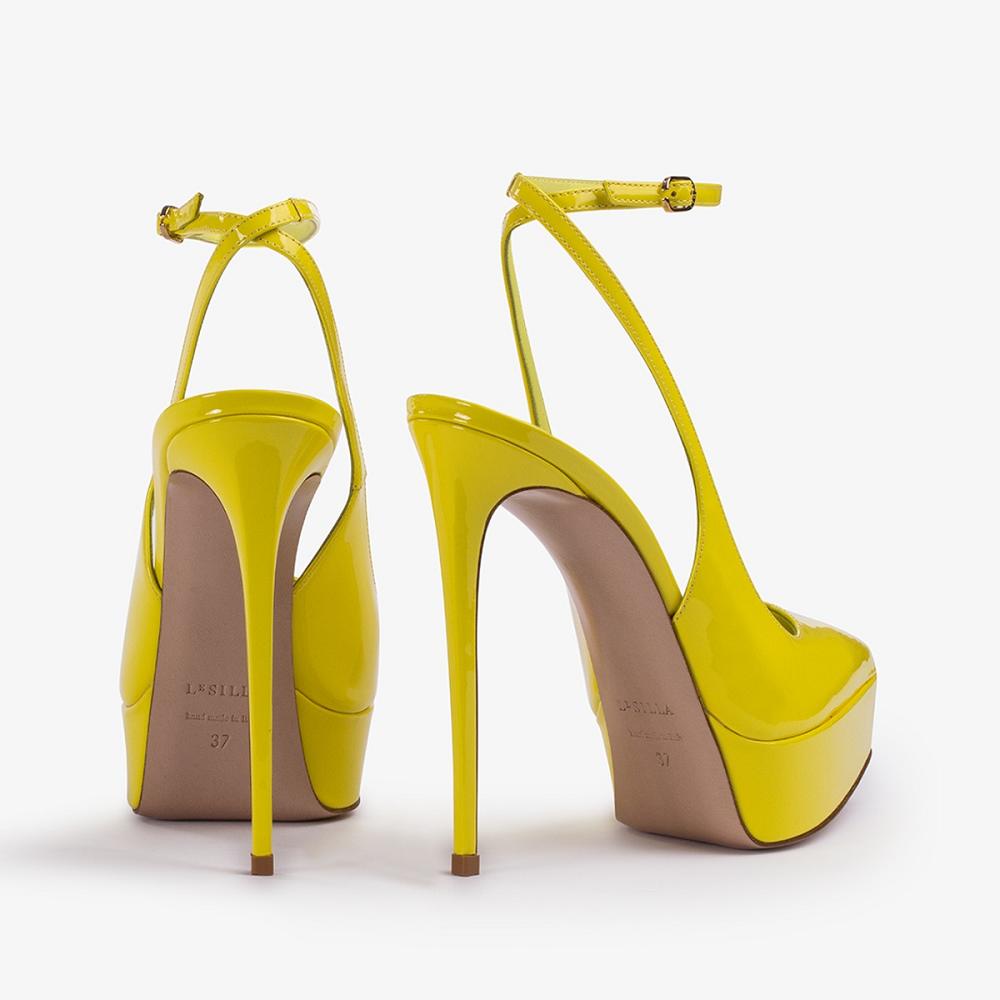 Le Silla UMA SLINGBACK 140 mm Gialle | IT_LS95281