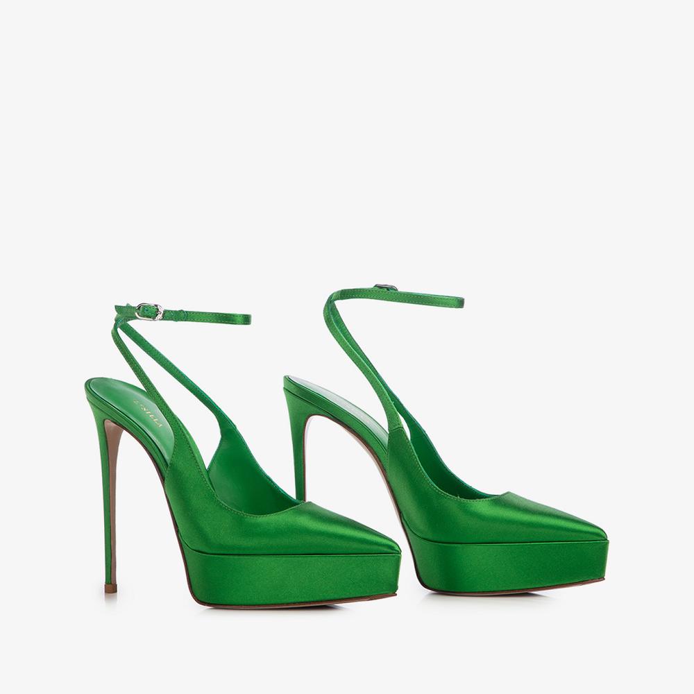 Le Silla UMA SLINGBACK 140 mm Verde Acqua Verdi | IT_LS58578