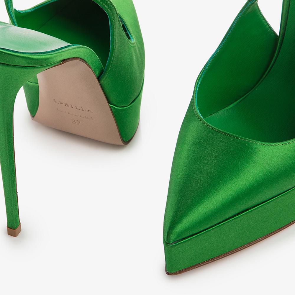 Le Silla UMA SLINGBACK 140 mm Verde Acqua Verdi | IT_LS58578