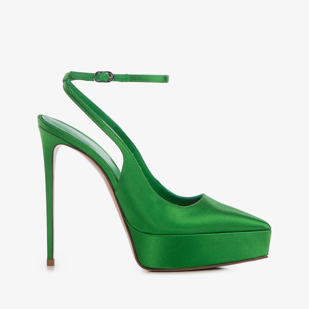 Le Silla UMA SLINGBACK 140 mm Verde Acqua Verdi | IT_LS58578