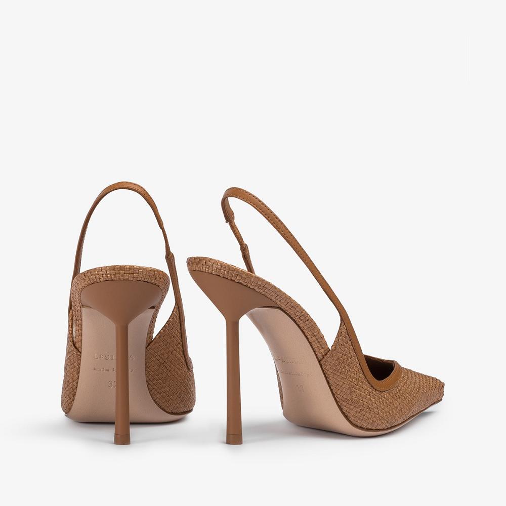 Le Silla VIVIENNE SLINGBACK 100 mm Marroni | IT_LS88597