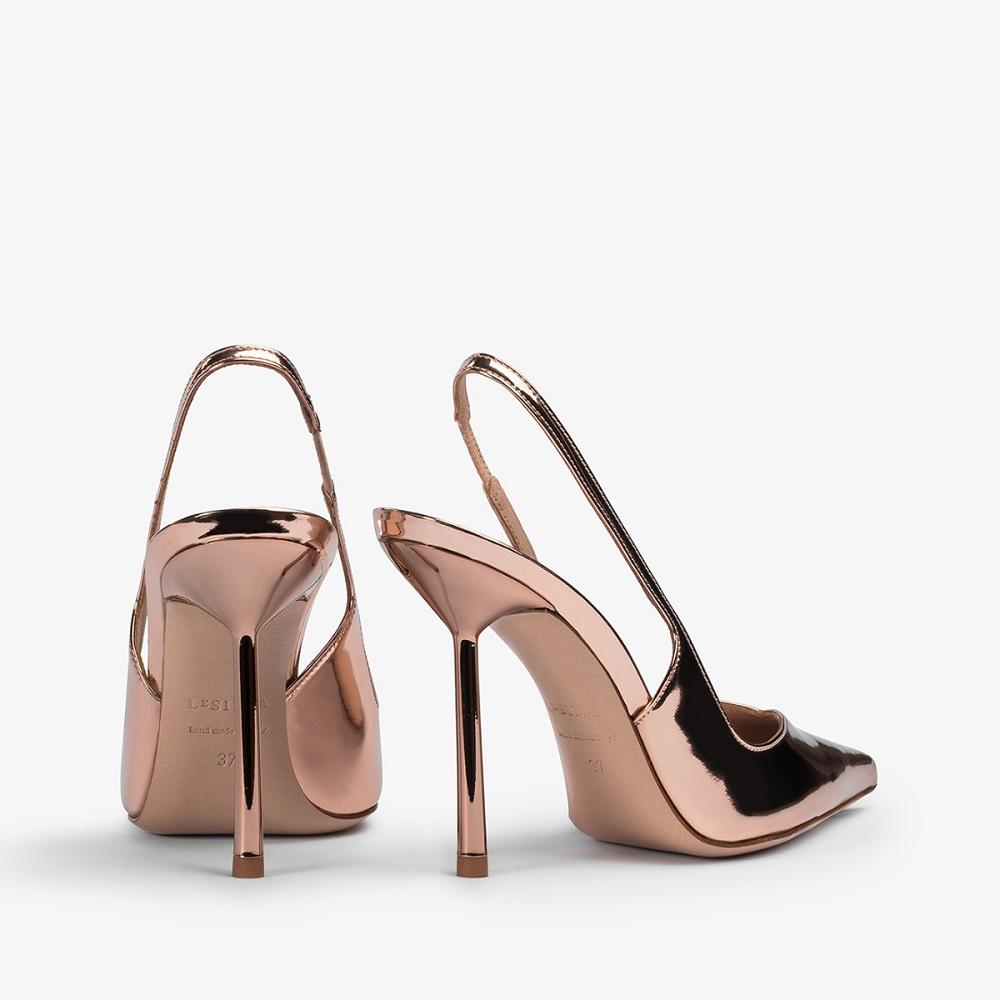 Le Silla VIVIENNE SLINGBACK 100 mm Rosa Oro Metal | IT_LS67344