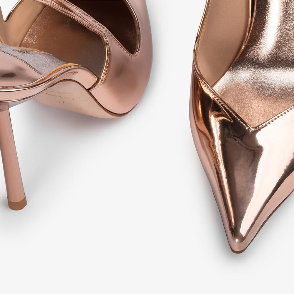 Le Silla VIVIENNE SLINGBACK 100 mm Rosa Oro Metal | IT_LS71891